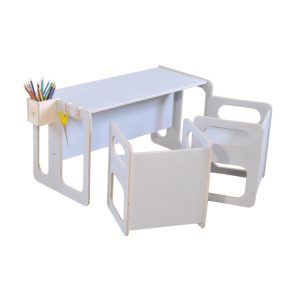 Montessori asztal/szék szett - szürke